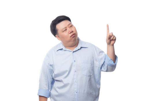 Asian business fat man, Png file