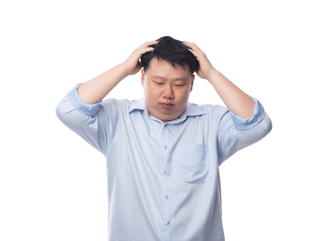 Asian business fat man, Png file