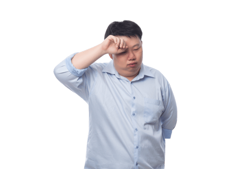Asian business fat man, Png file