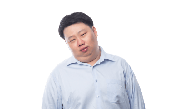 Asian business fat man, Png file