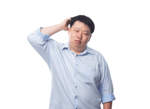 Asian business fat man, Png file