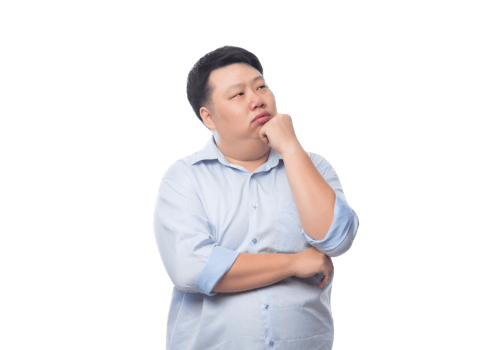 Asian business fat man, Png file