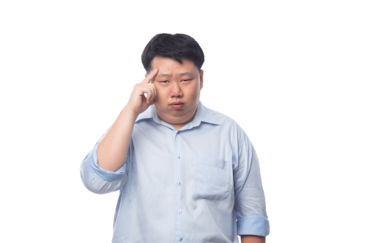 Asian business fat man, Png file