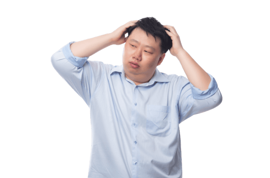 Asian business fat man, Png file