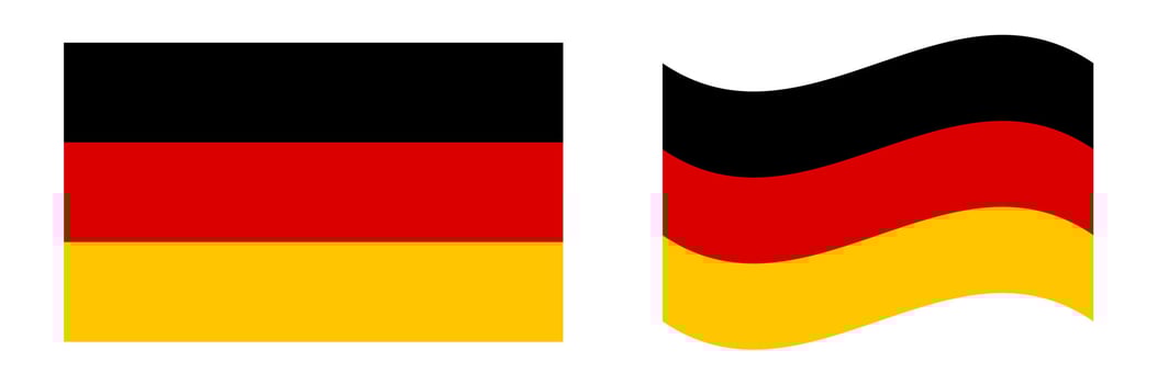 Germany flag vector illustration. Germany national flag set vector illustration. Illustration of the Germany flag. Germany official national flag.