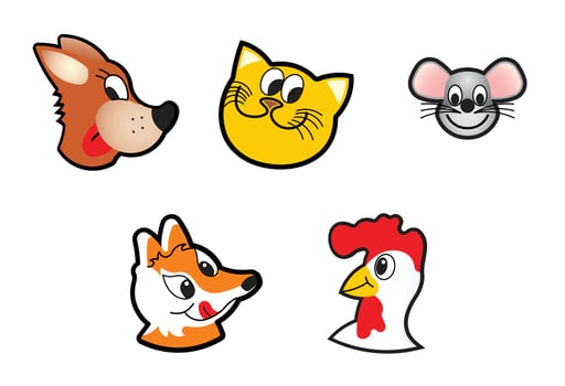 Life on the farm cartoon characters vector
