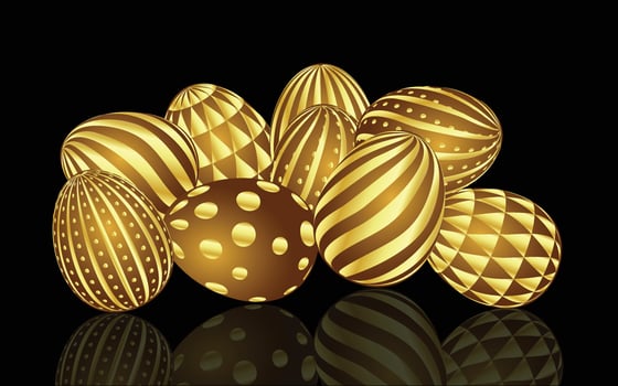 easter eggs vector