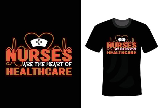Nurse T shirt design, typography, vintage vector