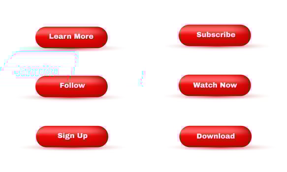 3d transparent rounded shiny button collection social media on white background vector