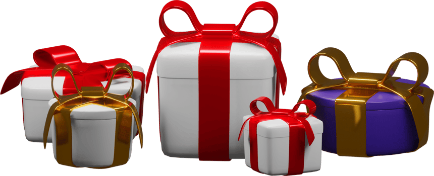 Realistic 3D Gift Box Cutout png