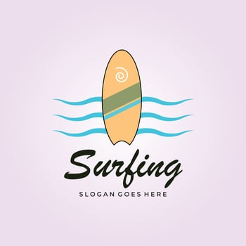 surfing logo vector illustration design