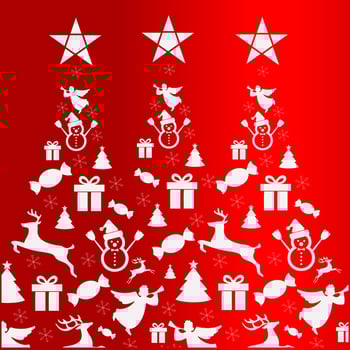 Christmas background and New Year greeting card, banner, poster wallpaper.Snowflakes design. Vector illustration