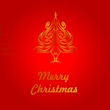 Merry Christmas greeting card, banner, poster. Vintage Background With Typography and Elements vector