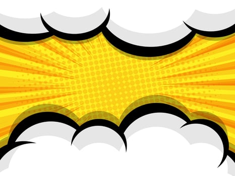 comic book pop art with blank speech bubble vector