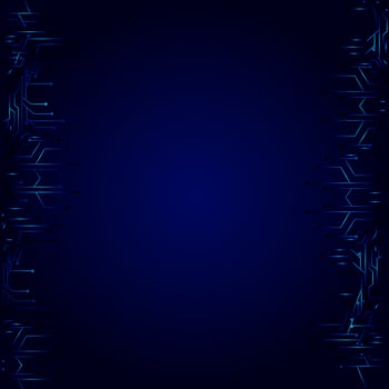 High tech technology geometric and connection system background with digital data abstract. Electronic dark blue background wallpaper. Vector illustration.