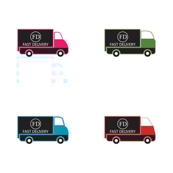 Fast delivery truck icon vector illustration