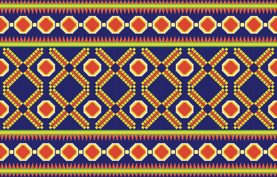 Geometric oriental tribal ethnic pattern traditional background Design for carpet,wallpaper,clothing,wrapping,batik,fabric,Vector illustration embroidery style. vector