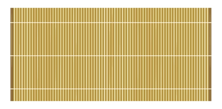 Bamboo table mat, top view. Traditional Japanese kitchen napkin. vector