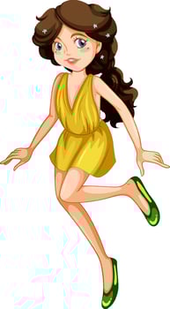 Beauty fairy on a white background vector