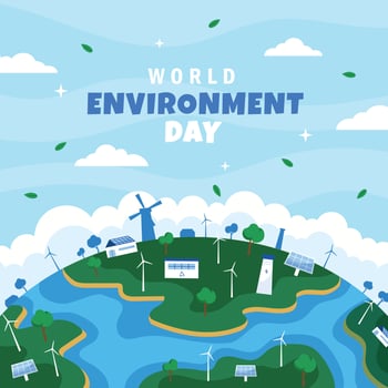 World Environment Day Cartoon Concept vector