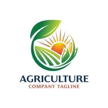 Farm logo fresh style circle emblem vector