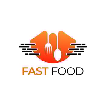Fast food logo design vector