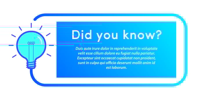 Did you know card for life hacks vector