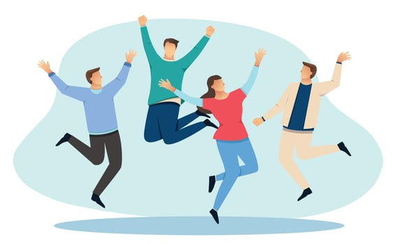 people celebrate , vector illustration