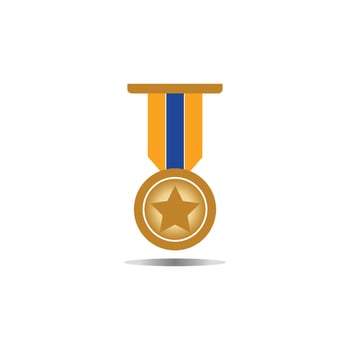 Medal icon vector background template illustration