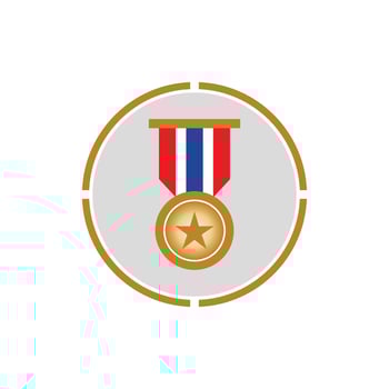 Medal icon vector background template illustration