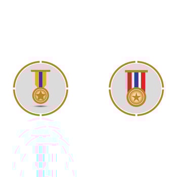 Medal icon vector background template illustration