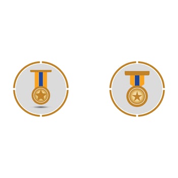 Medal icon vector background template illustration