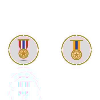 Medal icon vector background template illustration