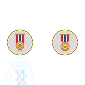 Medal icon vector background template illustration
