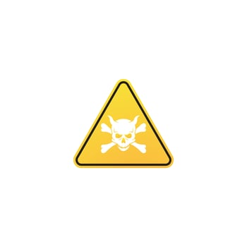 Skull Danger icon vector