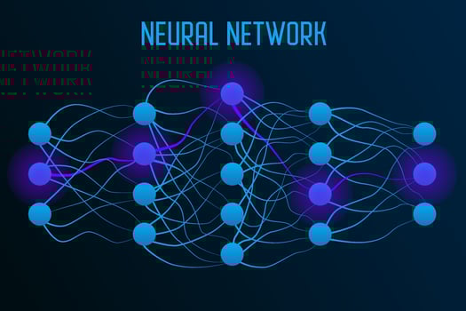 Neural network model with real synapses between neurons vector
