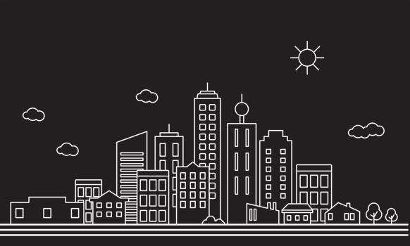 Cityscape. Landscape flat design concept. png