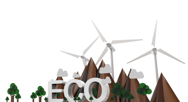 ECO Nature landscape, Renewable energy. 3D Illustration png