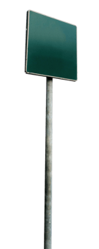 Blank Green Road Sign with clipping path png