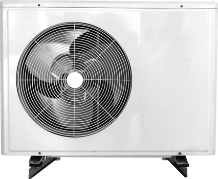 Air condition compressor isolated on white background with clipping path png