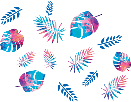 tropical green leaf pattern background png