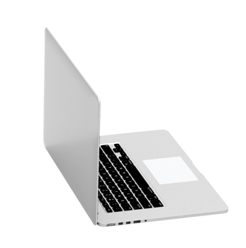 Modern laptop  isolated on white background with clipping path. 3D Illustration. png