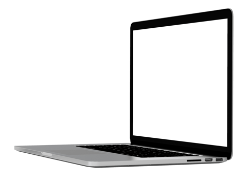 Modern laptop  isolated on white background. 3D Illustration. png