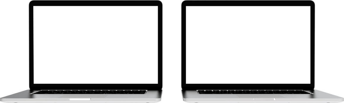 Modern laptop  isolated on transparent background. png