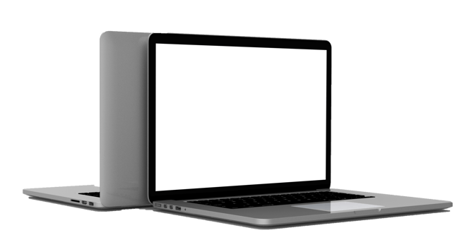 Modern laptop  isolated on white background. 3D Illustration. png