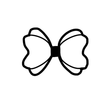 Bow Fashion Patrick day Hand drawn organic line Doodle vector