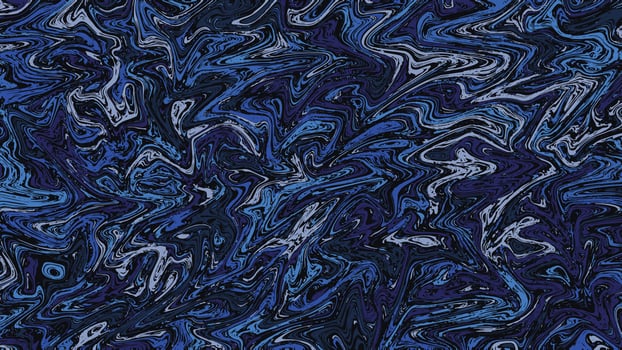 Abstract vivid blue watercolor painting in liquid marble seamless pattern background. vector