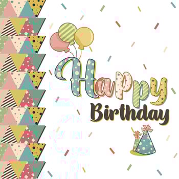 Happy birthday invitation vector