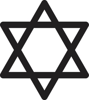 Star of David Icon. Star of David sign. vector