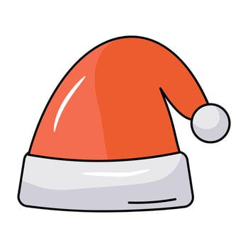 Ready to use flat icon of Santa cap vector
